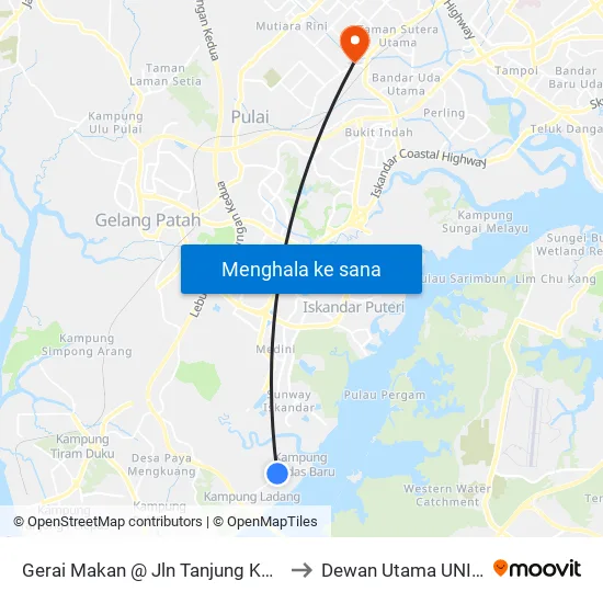 Opp Sekolah Kebangsaan Pendas Laut to Dewan Utama UNISEL map