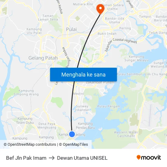 Bef Jln Pak Imam to Dewan Utama UNISEL map