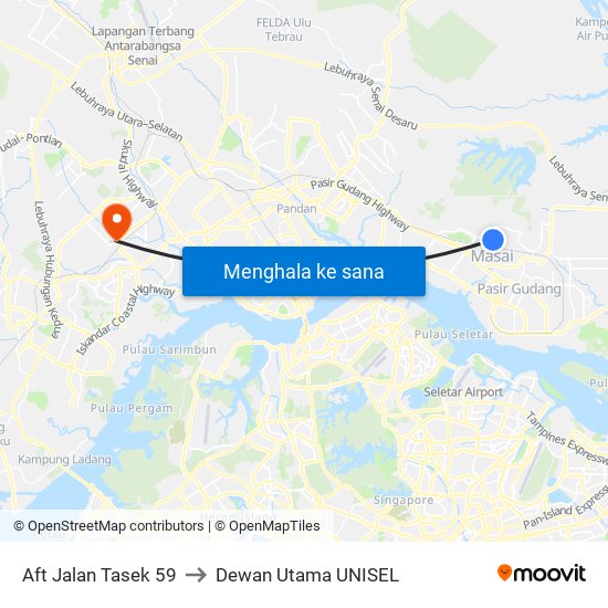 Bef Jln Tasek 24 to Dewan Utama UNISEL map