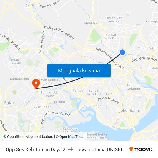 Opp Sek Keb Taman Daya 2 to Dewan Utama UNISEL map