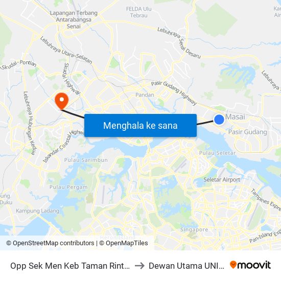 Opp Sek Men Keb Taman Rinting 2 to Dewan Utama UNISEL map