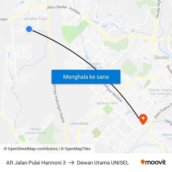 Aft Jalan Pulai Harmoni 3 to Dewan Utama UNISEL map