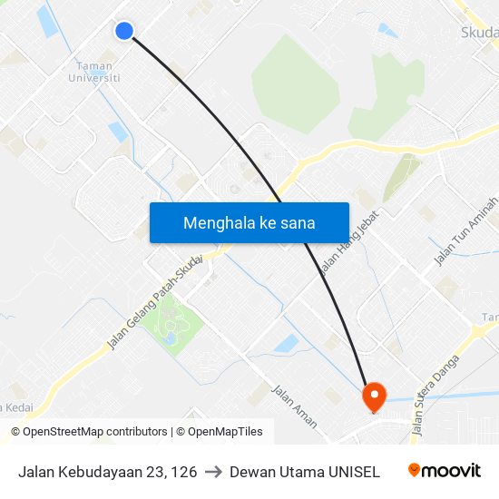 Jalan Kebudayaan 23, 126 to Dewan Utama UNISEL map