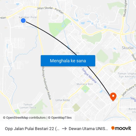 Opp Jalan Pulai Bestari 22 (2) to Dewan Utama UNISEL map