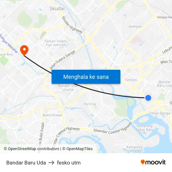 Bandar Baru Uda to fesko utm map