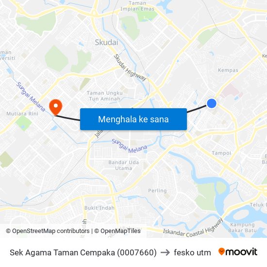 Sek Agama Taman Cempaka (0007660) to fesko utm map