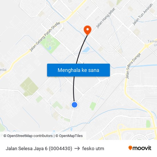 Jalan Selesa Jaya 6 (0004430) to fesko utm map