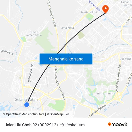 Balai Polis Gelang Patah to fesko utm map