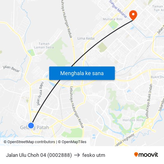 Jalan Ulu Choh 04 (0002888) to fesko utm map