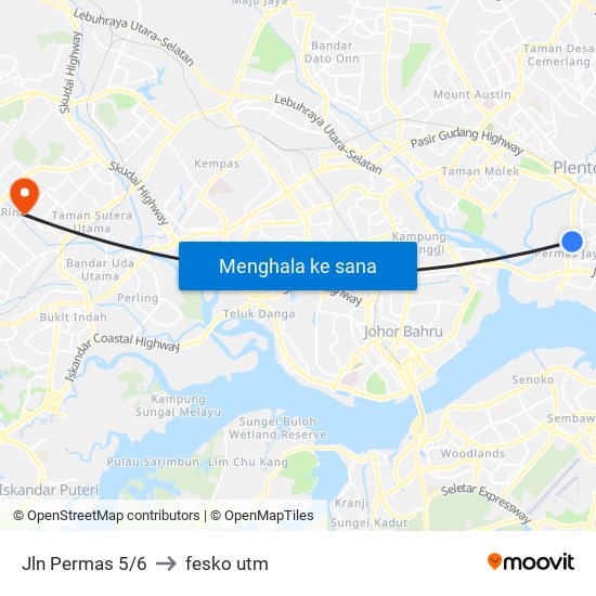 Jln Permas 5/6 to fesko utm map
