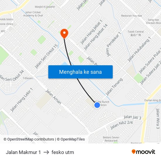 Jalan Makmur 1 to fesko utm map