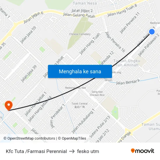 Kfc Tuta /Farmasi Perennial to fesko utm map