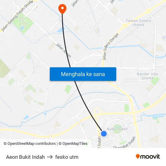 Opp Persiaran Indah (1) to fesko utm map