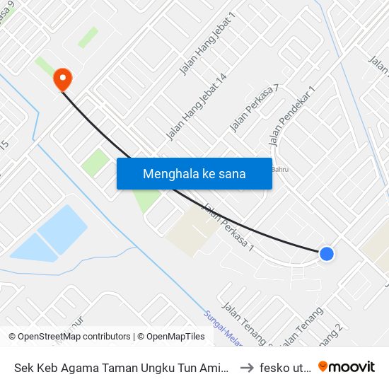 Sekolah Agama Tuta to fesko utm map