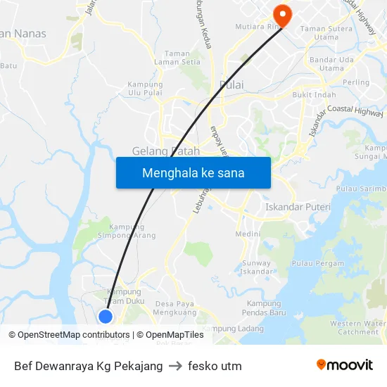 Bef Dewanraya Kg Pekajang to fesko utm map