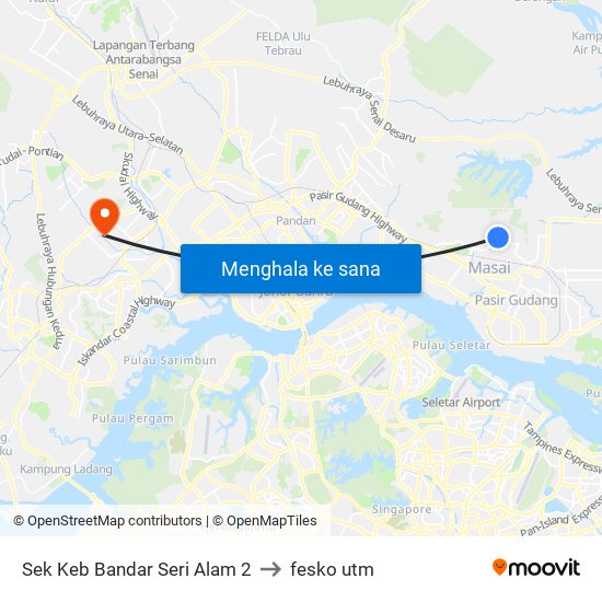 Sek Keb Bandar Seri Alam 2 to fesko utm map