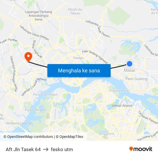Aft Jln Tasek 64 to fesko utm map