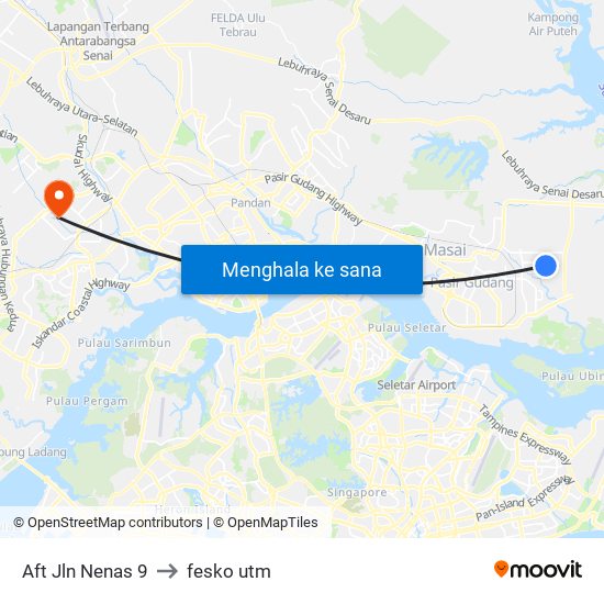 Aft Jln Nenas 9 to fesko utm map