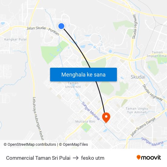 Commercial Taman Sri Pulai to fesko utm map