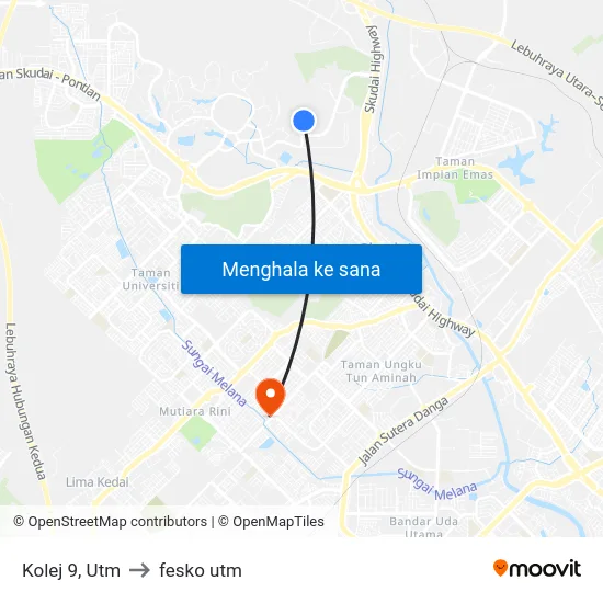 Kolej 9, Utm to fesko utm map