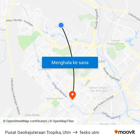 Pusat Geokejuteraan Tropika, Utm to fesko utm map