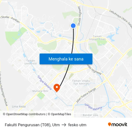 Fakulti Pengurusan (T08), Utm to fesko utm map
