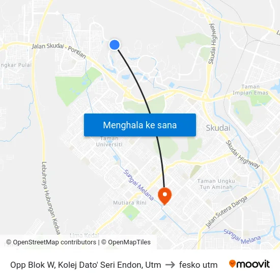 Opp Blok W, Kolej Dato' Seri Endon, Utm to fesko utm map