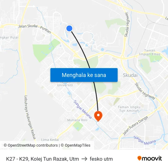 K27 - K29, Kolej Tun Razak, Utm to fesko utm map