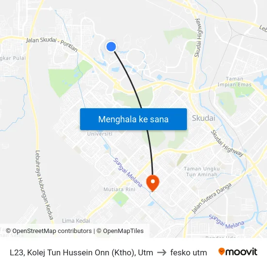 L23, Kolej Tun Hussein Onn (Ktho), Utm to fesko utm map