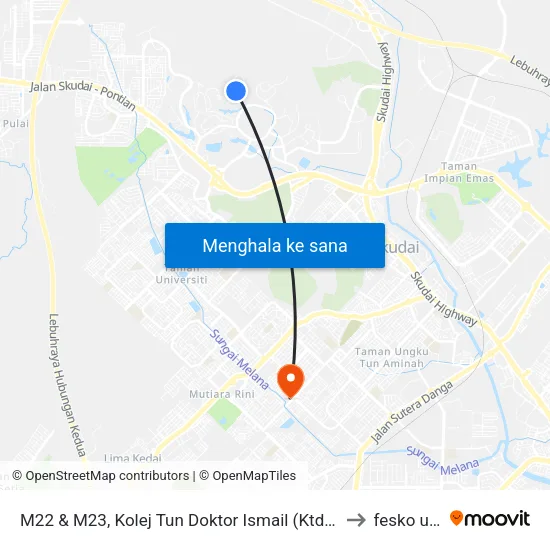M22 & M23, Kolej Tun Doktor Ismail (Ktdi), Utm to fesko utm map