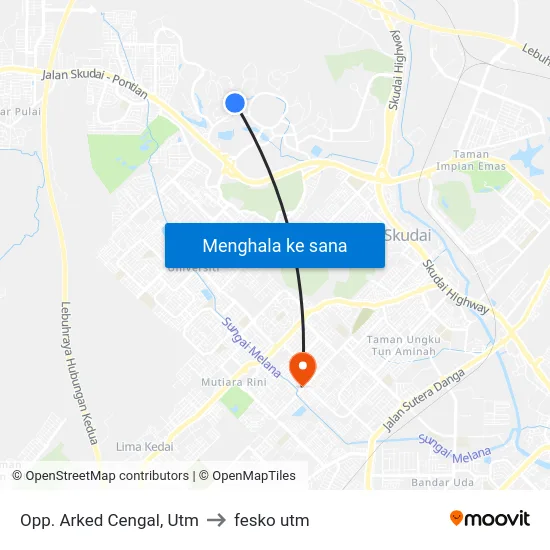 Opp. Arked Cengal, Utm to fesko utm map