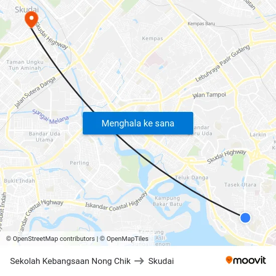 Sekolah Kebangsaan Nong Chik to Skudai map