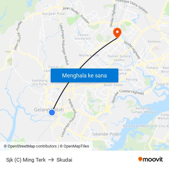 Sjk (C) Ming Terk to Skudai map