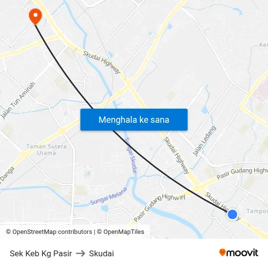 Sek Keb Kg Pasir to Skudai map