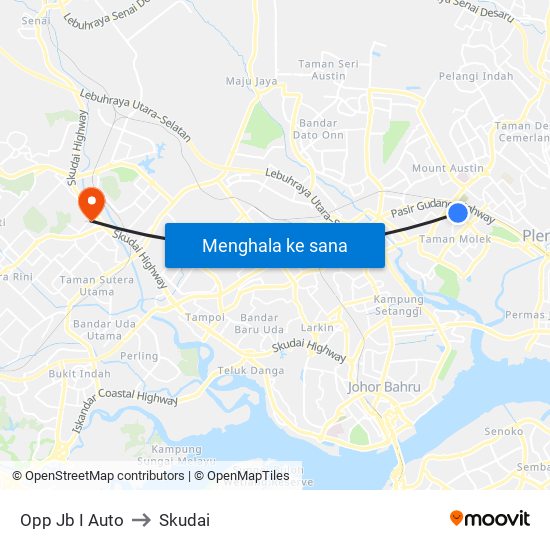 Opp Jb I Auto to Skudai map