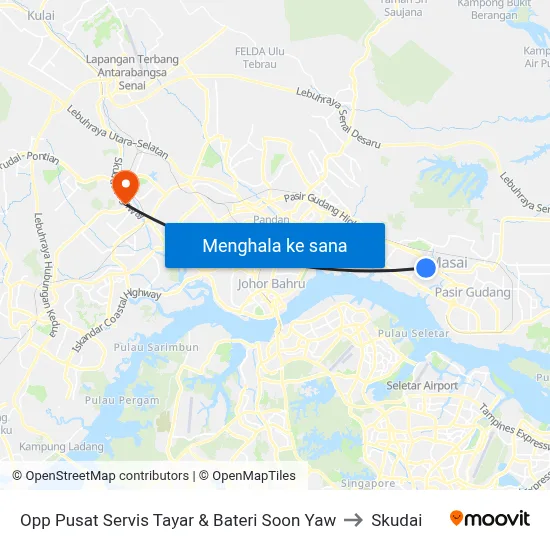 Opp Pusat Servis Tayar & Bateri Soon Yaw to Skudai map