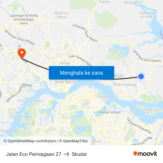 Jalan Eco Perniagaan 27 to Skudai map