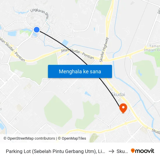 Parking Lot (Sebelah Pintu Gerbang Utm), Lingkaran Ilmu to Skudai map