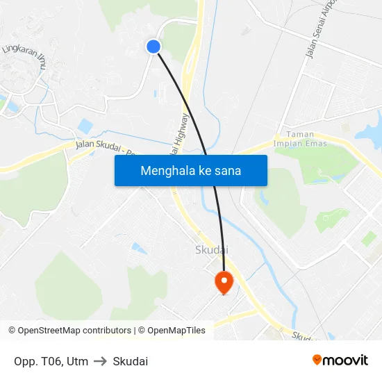 Opp. T06, Utm to Skudai map