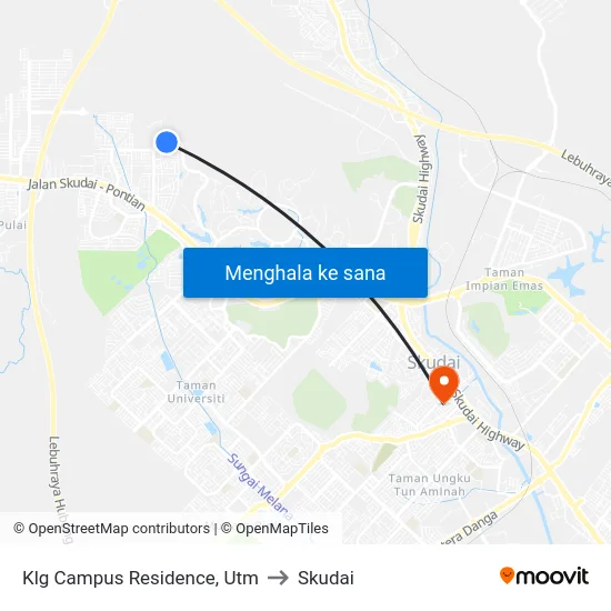 Klg Campus Residence, Utm to Skudai map