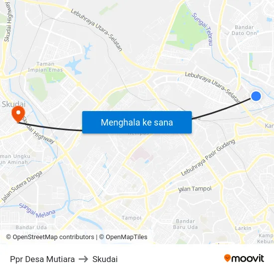Ppr Desa Mutiara to Skudai map