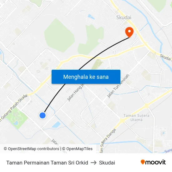 Taman Permainan Taman Sri Orkid to Skudai map