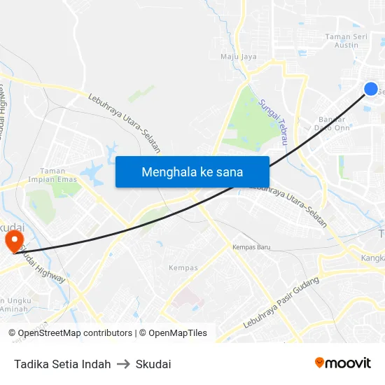 Tadika Setia Indah to Skudai map