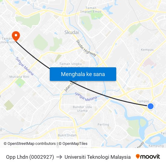 Opp Lhdn (0002927) to Universiti Teknologi Malaysia map