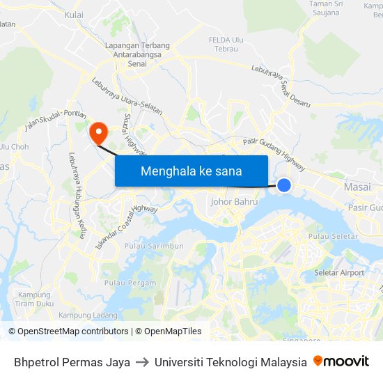 Renaissance to Universiti Teknologi Malaysia map