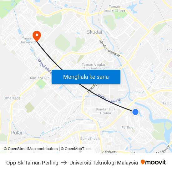 Opp Sk Taman Perling to Universiti Teknologi Malaysia map