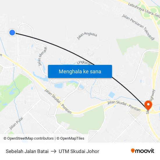 Sebelah Jalan Batai to UTM Skudai Johor map