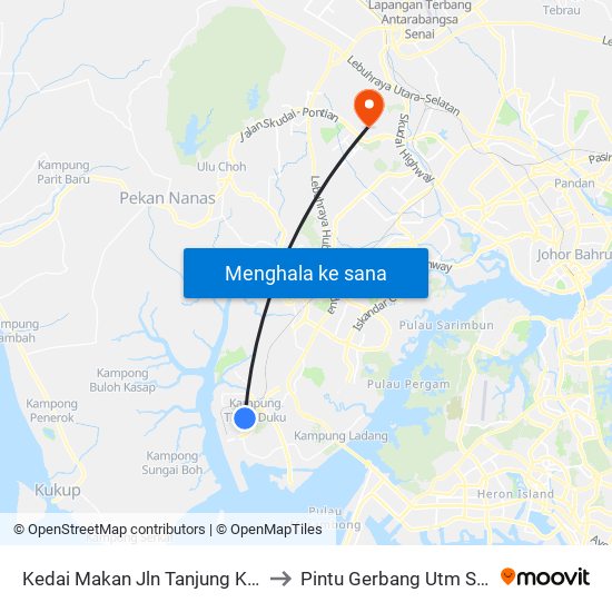 Kedai Makan Jln Tanjung Kupang to Pintu Gerbang Utm Skudai map