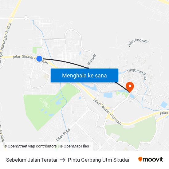 Sebelum Jalan Teratai to Pintu Gerbang Utm Skudai map