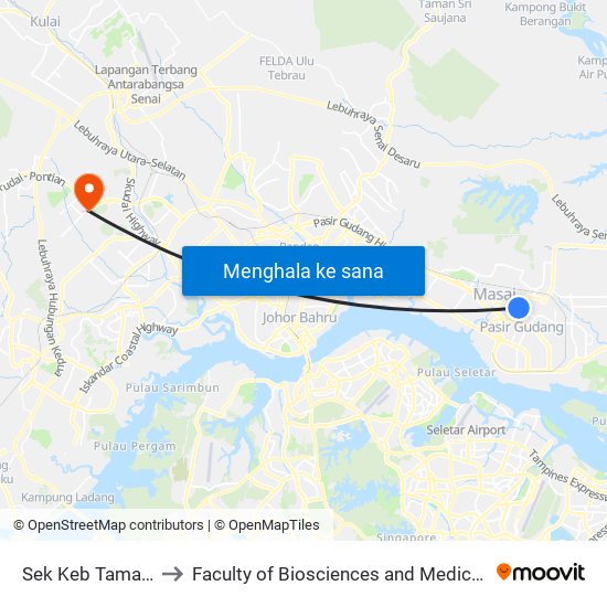 Sek Keb Taman Bukit Dahlia to Faculty of Biosciences and Medical Engineering (FBME) (UTM) map